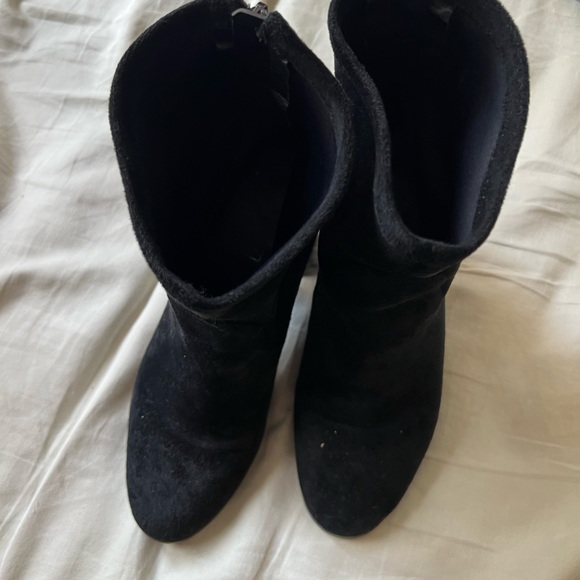 Princess Polly Black Suede Heeled Boots - Picture 4 of 6